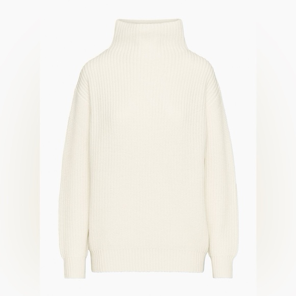 Aritzia Wilfred Cream Merino Wool Turtleneck Montpellier Sweater - Picture 6 of 13